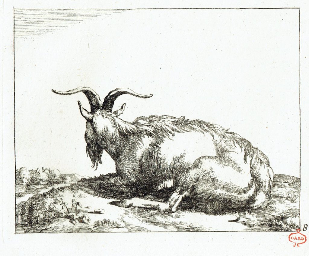 Marc de Bye d'après P. Potter. N. Visscher excud. 1664. Papier vergé, marque de collection Gard (XVIIIe siècle).
27,5 x 21,5 cm